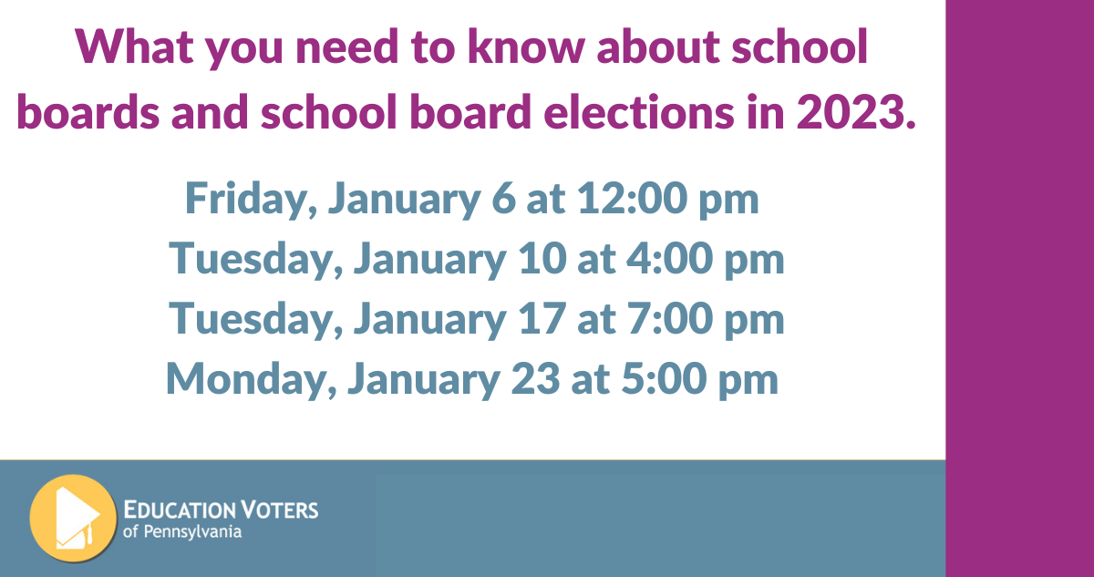 Learn All About School Board Elections In 2023! - Education Voters PA