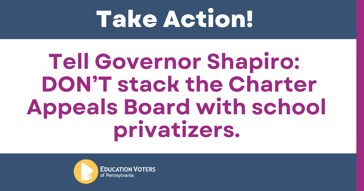 Tell Governor Shapiro not to stack the Charter Appeals Board with